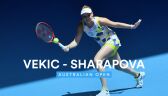 Skrót meczu Vekić - Szarapowa w 1. rundzie Australian Open