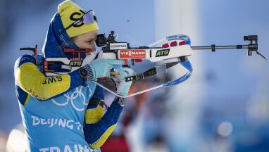Pekin 2022. Stina Nilsson poza kadrą na biathlonowy sprint