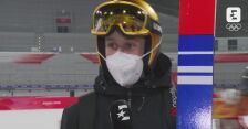 Pekin 2022 - skoki narciarskie. Paweł Wąsek po pierwszych treningach na skoczni normalnej