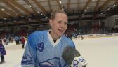 Arleta Zalewska po charytatywnym meczu w hokeju na lodzie