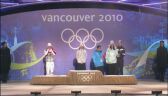Ceremonia medalowa po sprincie kobiet techniką klasyczną w Vancouver