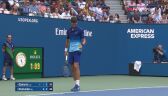 Przełamanie Djokovicia przez Miedwiediewa w 2. secie finału US Open