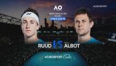 Skrót meczu Casper Ruud - Radu Albot w 3. rundzie Australian Open