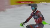 Foss Solevaag zgubił szybkę od gogli w 1. przejeździe slalomu w Zagrzebiu