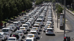  The strike of taxi drivers is gaining momentum. in several dozen cities of Spain 